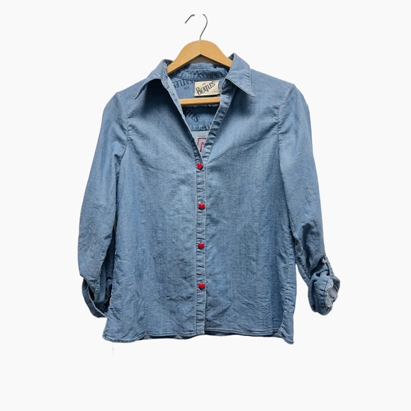Alice & Olivia The Beatles “I Want To Hold Your Hand”Button Down Shirt - Picture 4 of 10